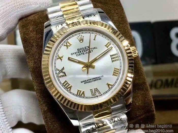 ROLEX勞力士 日誌系列 全新款 經典羅馬刻度設計 奢華典雅 男士腕表  wssb3723